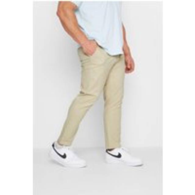Inside Leg Size 30", Waist Size 50 Mens Badrhino Big & Tall Beige Brown Stretch Chinos Big & Tall - 30" 50