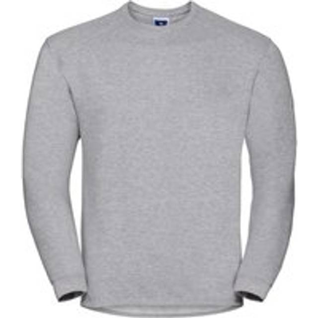 (XXL, Light Oxford Grey) Russell Mens Spotshield Heavy Duty Crew Neck Sweatshirt