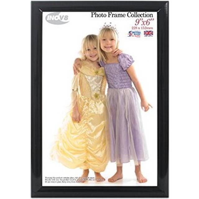Inov8 British Made Traditional Picture/Photo Frame, 9x6-inch, Value Black