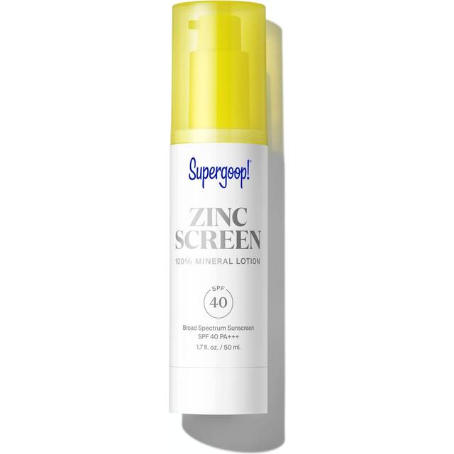 Supergoop! Zincscreen - 1.7 fl oz  Pack of 2 - SPF 40 PA+++ 100% Mineral Face Lotion & Broad Spectrum Sunscreen - Lightweight  Blendable Formula with