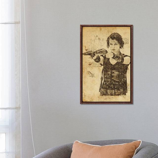 Pin Up Rose Tattoo by The Whiskey Ginger - Gallery-Wrapped Canvas Giclée on Canvas - Wood Framed (66.04 cm H x 45.72 cm W)