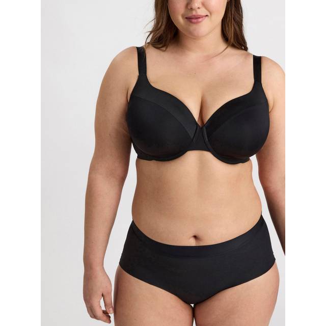 LINDEX Bra Dahlia Matt Shiny Plus |Svart |B x 90