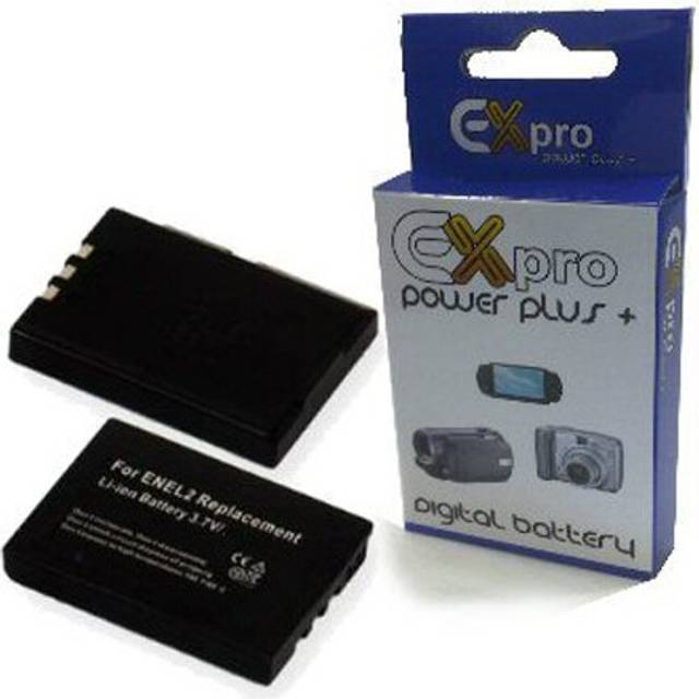 Ex-Pro Digital Camera Replacement Battery ENEL2 EN-EL2 for Nikon [PACK OF 3]