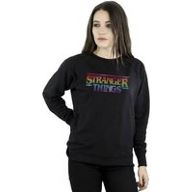 Stranger Things Rainbow Dot Logo Sweatshirt - Black - XXL