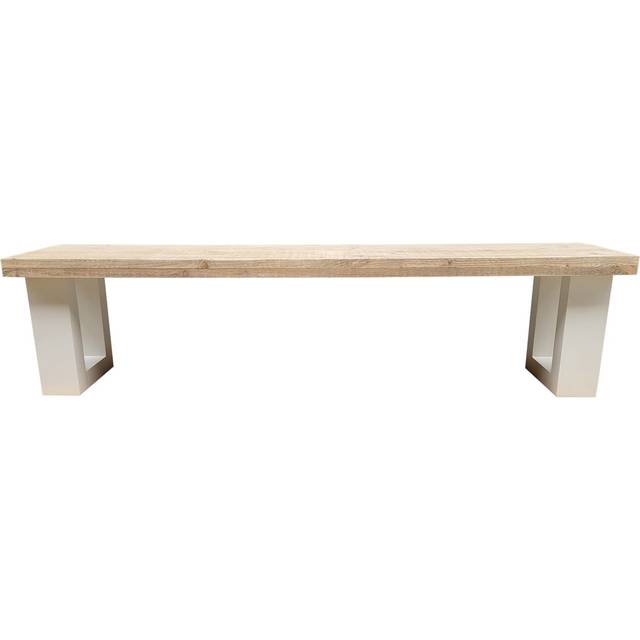 Agneta Picnic Bench - White (40cm H x 160cm W x 38cm D)