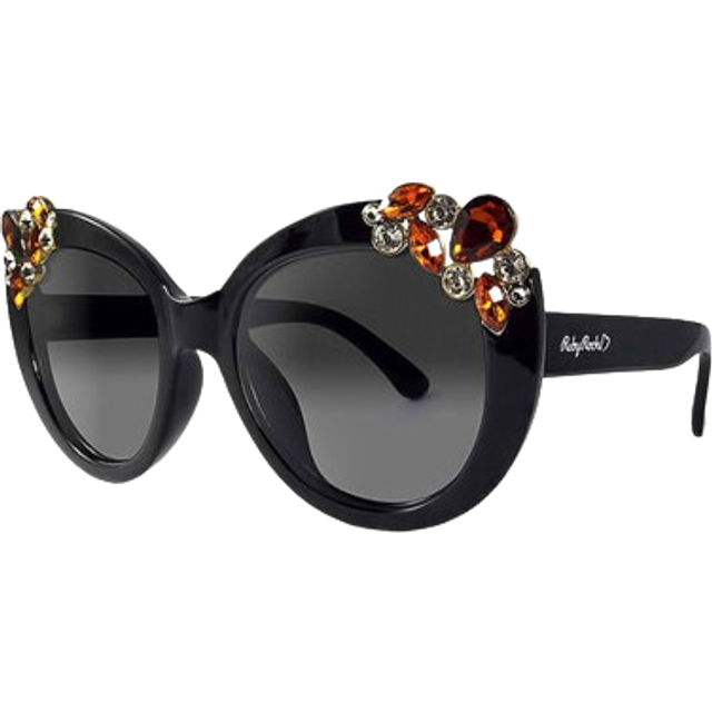 Ruby Rocks 'Dubai' Gem Detail Sunglasses In Black