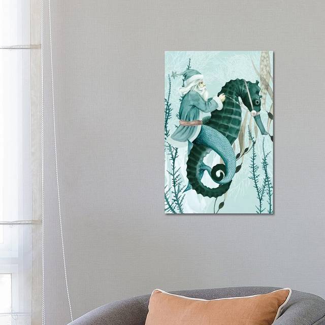 The Sea Santa I by Grace Popp - Wrapped Canvas Graphic Art (66.04cm H X 45.72cm W)