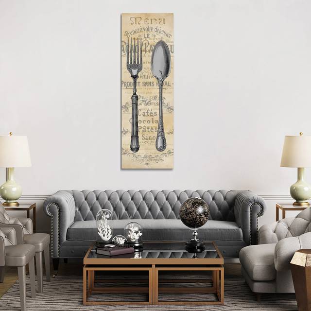 Cuisine I by Deborah Devellier - Wrapped Canvas Panoramic Graphic Art Print (182.88cm H x 60.96cm W x 3.81cm D)