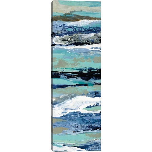 Coastal Sea Foam II by Silvia Vassileva - Wrapped Canvas Art Prints (30.48 cm H x 91.44 cm W x 3.175 cm D)