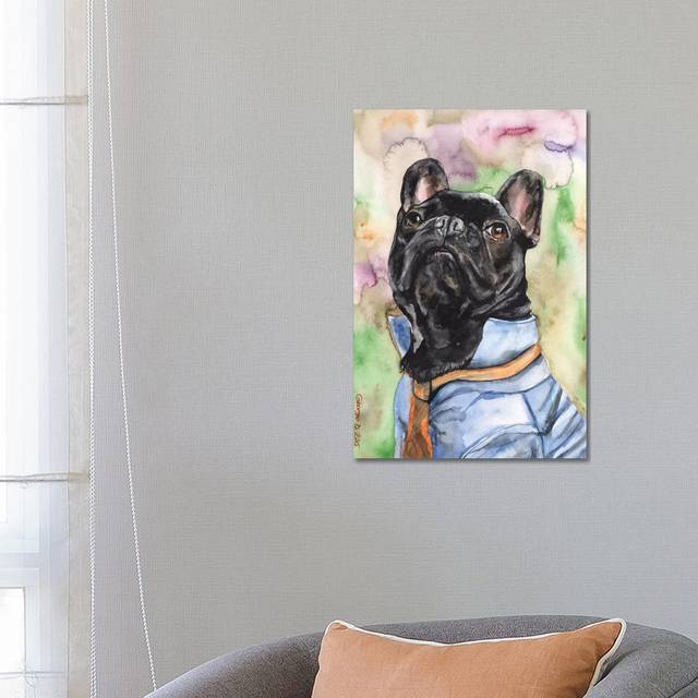 Fancy French Bulldog by - Print (66.04cm H x 45.72cm W x 1.91cm D)