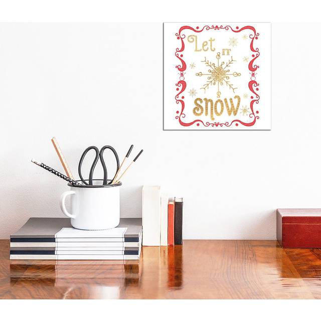Gold And Red Christmas I MEZ28 (30.48 cm H x 30.48 cm W)