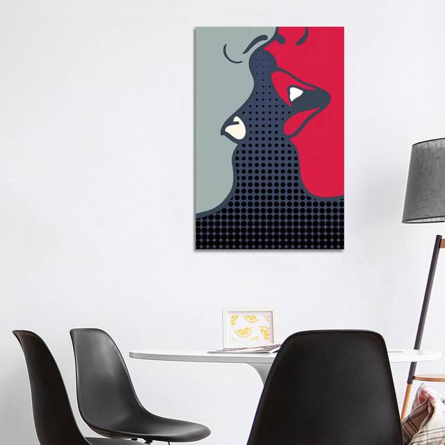 The Kiss by Kubistika - Wrapped Canvas Graphic Art (101.6cm H x 66.04cm W x 3.81cm D)