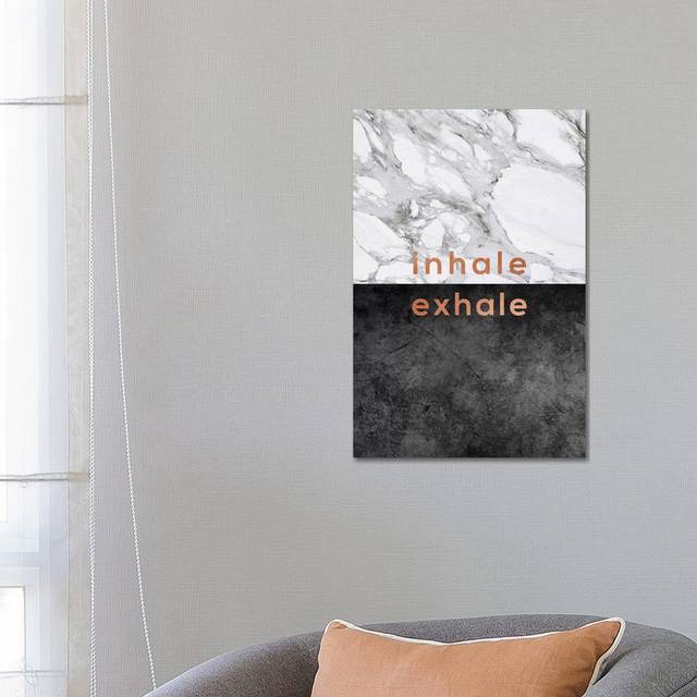 Inhale Exhale Copper by Orara Studio - Wrapped Canvas Art Prints (66.04cm H x 45.72cm W x 1.905cm D)