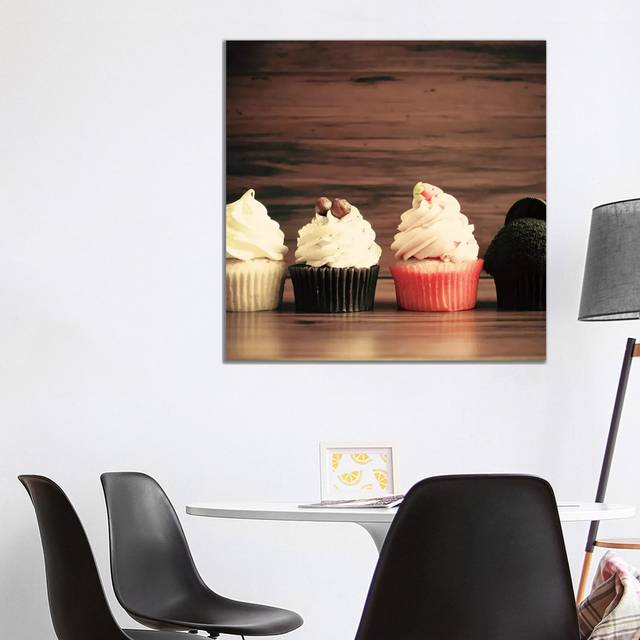Autumn Cupcakes by Caroline Mint - Wrapped Canvas Painting (93.98cm H x 93.98cm W x 1.91cm D)