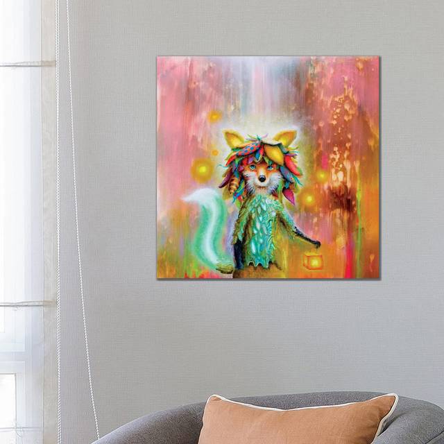 The Fox the Box the Locks by Scott Mills - Wrapped Canvas Graphic Art (66.04cm H x 66.04cm W x 3.81cm D)