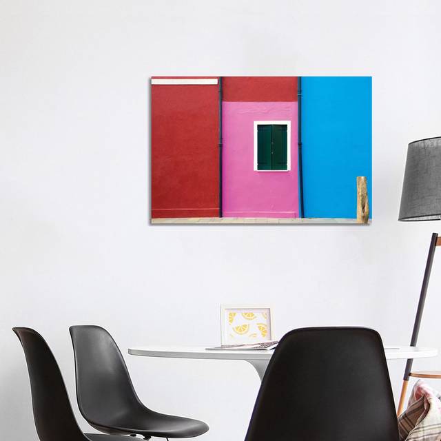 Italy, Burano. Colourful House Walls by Jaynes Gallery - Wrapped Canvas Photograph (66.04cm H x 101.6cm W x 1.905cm D)