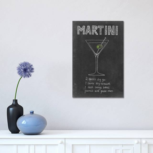 Chalkboard Cocktails Collection VI by - Wrapped Canvas Painting (30.48 cm H x 45.72 cm W)