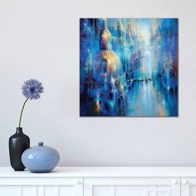 Birthday Cake on My Face by Kerri McCabe - Painting on Canvas - Wrapped Canvas (45.72 cm H x 45.72 cm W x 3.175 cm D)