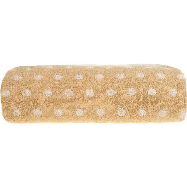 (Cream & Stone, Hand Towel) Allure Polka Dot Spotted Bathroom Bath Towels