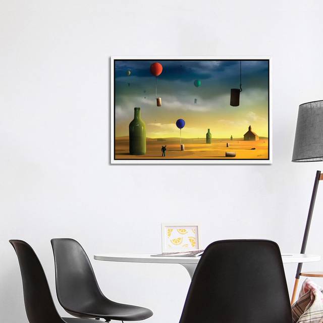 Rolhas (Corks) by Marcel Caram - Graphic Art Print on Canvas - White Framed (101.6 cm H x 66.04 cm W)