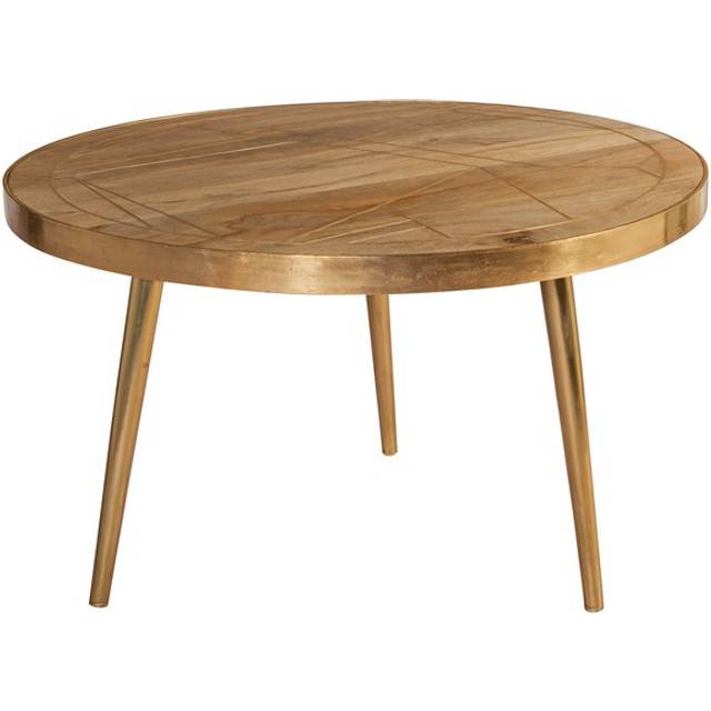 Verty Furniture - Round Coffee Table Dallas Light Mango - Light Wood