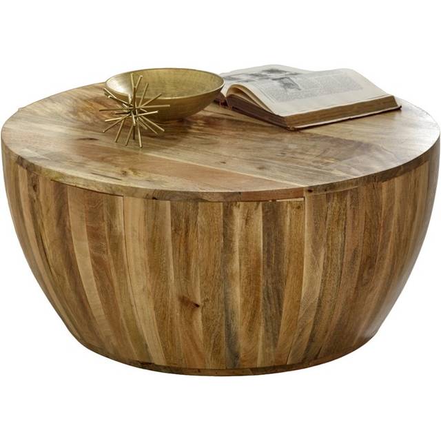 Brooklyn Surrey Drum Style Solid Wood Coffee Table - Brown