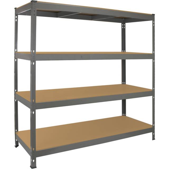 Garage Racking Heavy Duty Shelving 4 Tier Unit Boltless Steel Bay Metal Shelves
