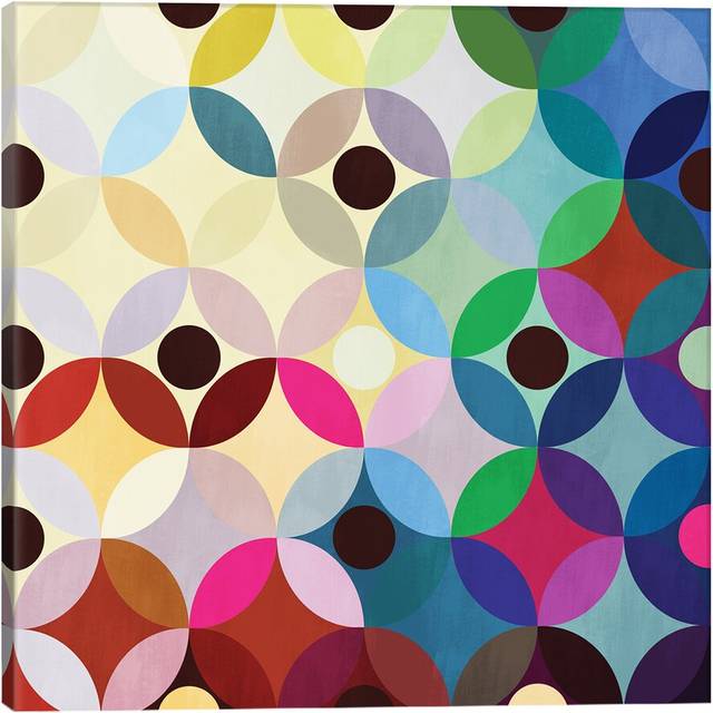 Mid Century Modern Art - Circular Motion - Wrapped Canvas Graphic Art Print (45.72 cm H x 45.72 cm W x 1.91 cm D)