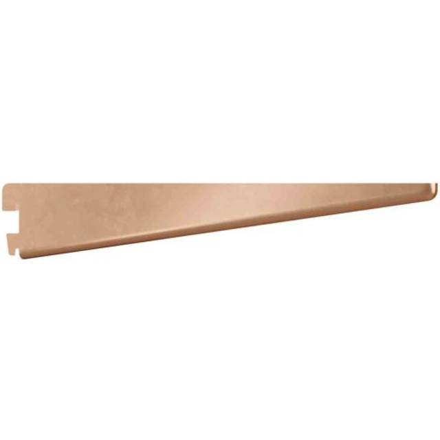 Rothley Twin Slot Shelving Kit In Bright Copper 8 Inch Brackets And 63 Inch Uprights, Brown