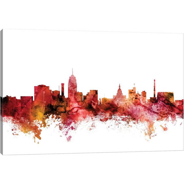 Las Vegas, Nevada Skyline by Michael Tompsett - Wrapped Canvas Art Prints (30.48cm H x 45.72cm W x 1.91cm D)