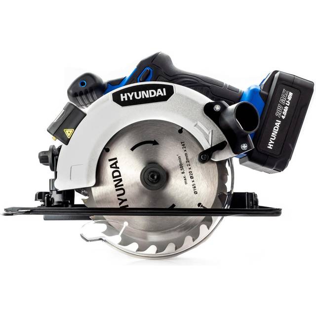 Hyundai HY2183 20v Cordless 165mm Circular Saw 1 x 2.0ah Battery + Cha