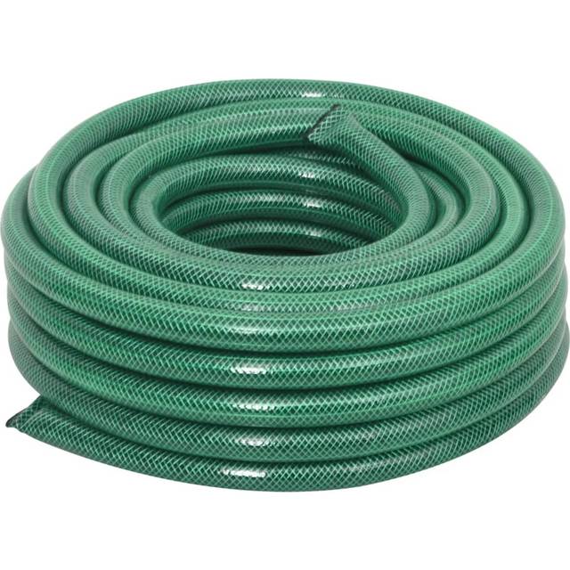 Trädgårdsslang med kopplingar grön 0,75" 50 m PVC