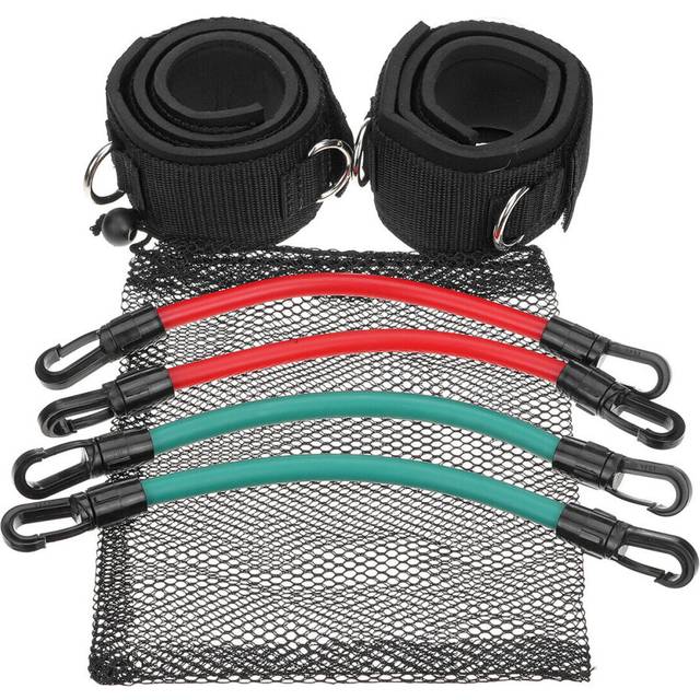 (D.) 15/20/25/30/80/90/100lb Multi-function Leg Resistance Bands Home Fitness Strength Training Pilates Flexbands