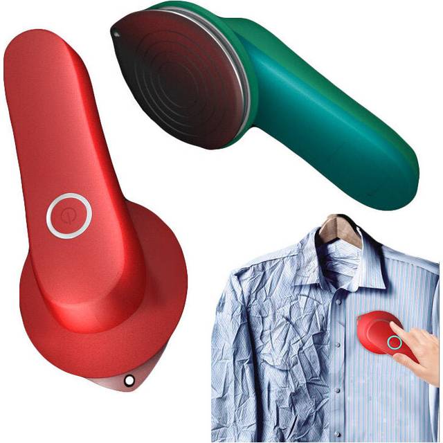 (Red) 3-Gears Wireless Electric Iron Temperature Control Hanging Ironing Portable Travel Iron Machine For Business Trip