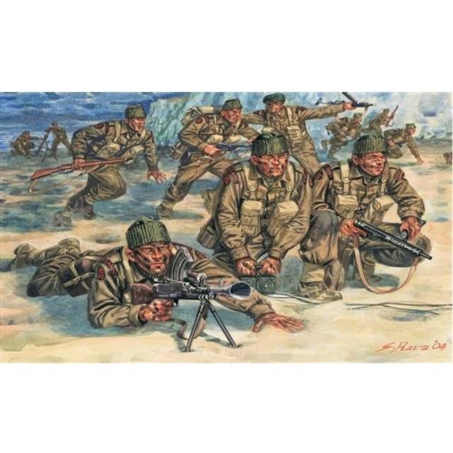 WWII - BRITISH COMMANDOS - SOLDIERS 1:72 - Italeri 6064