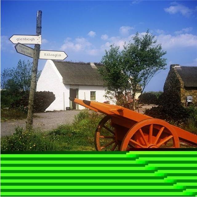 Cart On The Roadside of A Village The Bog Village Ring of Kerry Glenbeigh Republic of Ireland Poster Print by The Irish Image Collection, 14 x 14
