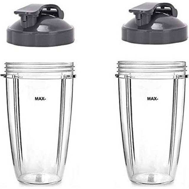 2 Pack 32OZ Cup Replacement with Flip Top to-Go Lid for Nutribullet,Clear Cups Mugs Replacement Part Juicer Accessories for NUTRIBULLET Nutri Bul