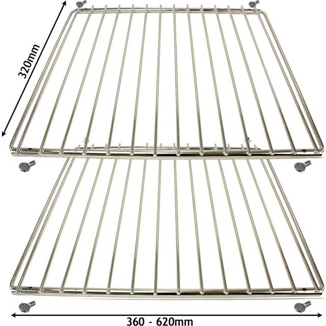 Adjustable Extendable Shelf for Bauknecht Oven Cooker (320 x 360-620mm, Pack of 2)