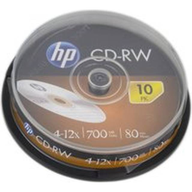 HP 12x Speed CD-RW Blank CDs - Pack of 10