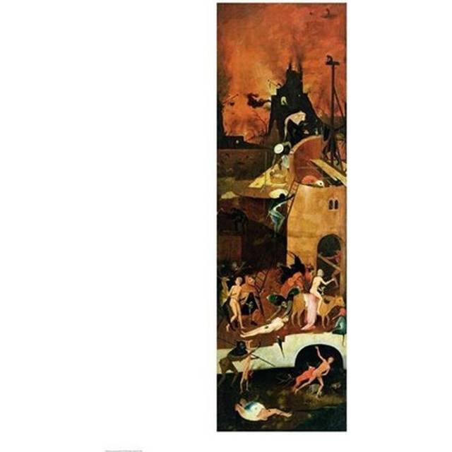 The Haywain Right Wing of The Triptych Depicting Hell C.1500 Poster Print by Hieronymus Bosch - 18 x 24 in.