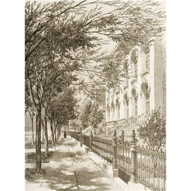 Wabash Avenue Chicago Illinois In 1870S From American Pictures Drawn with Pen Poster Print, Large - 24 x 32