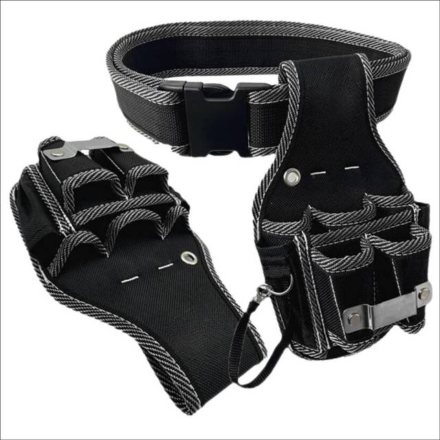 Canvas Tool Bag Carpentry Small Black Oxford Cloth Electrician Bag Hardware Tool Belt