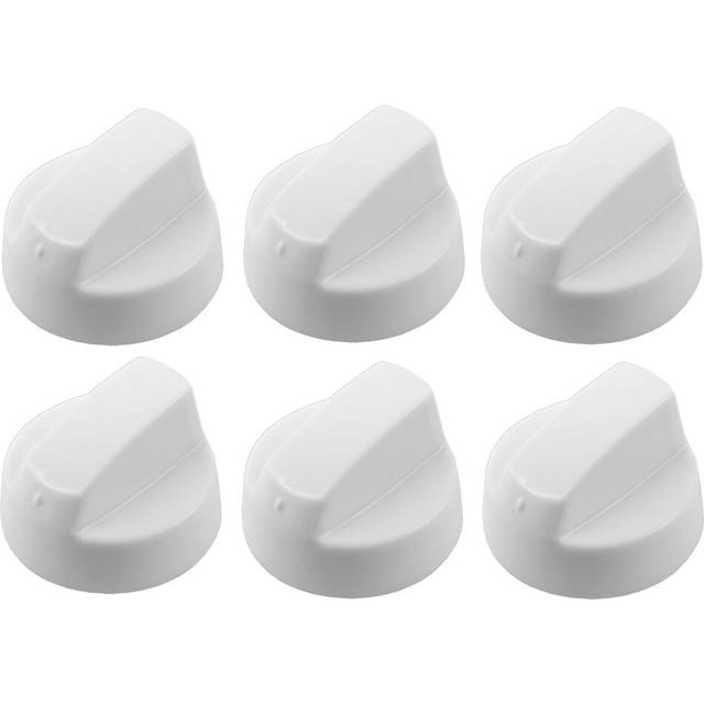UNIVERSAL White CONTROL KNOB & ADAPTORS for HOTPOINT Cooker Oven Hob x 6