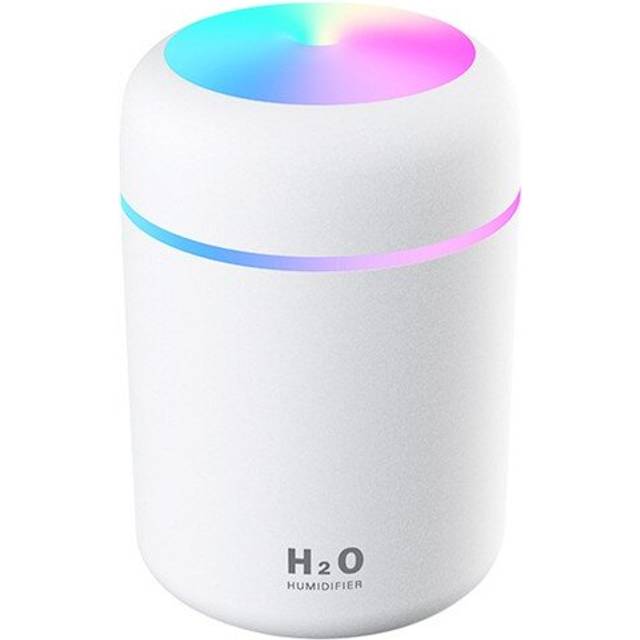 Creative 300ML Dazzle Cup Air Humidifier USB Color Cycling Table Top Home Car Air Humidifier - White