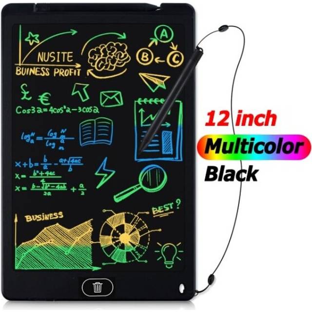 (Black 12in color) 12 inch Writing Board Drawing Tablet LCD Screen Writing Digital Graphic Tablets Electronic Handwriting Pad