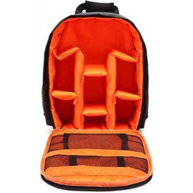 Waterproof Functional DSLR Backpack Camera Video Bag w/ Rain Cover SLR Tripod Case PE Padded for Photographer Canon Nikon Orange