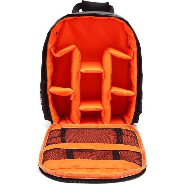 (Orange) Multi Functional Small Dslr Digital Camera Video Backpack Bag Waterproof Outdoor