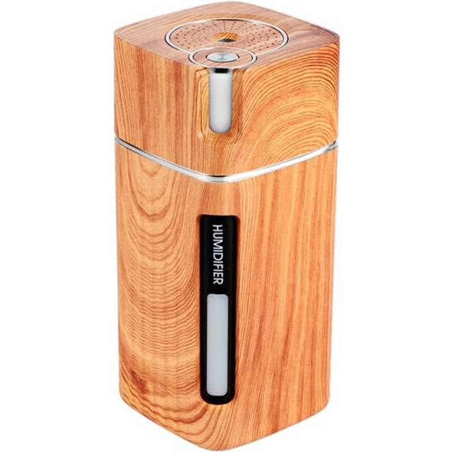 Portable Mini Humidifier Wood Grain 300ML Ultrasonic Car USB Color LED Lamp|Humidifiers
