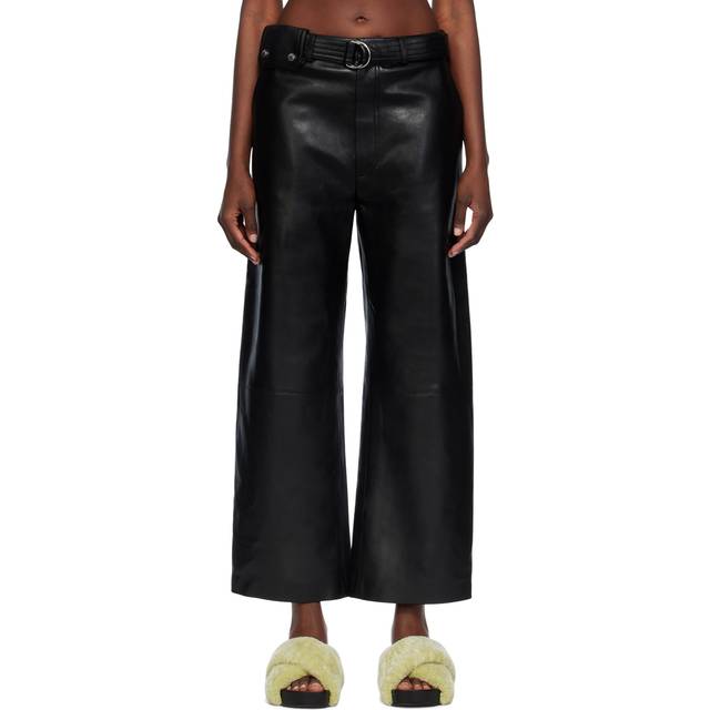 Nanushka Black Sanna Leather Pants - Black - L