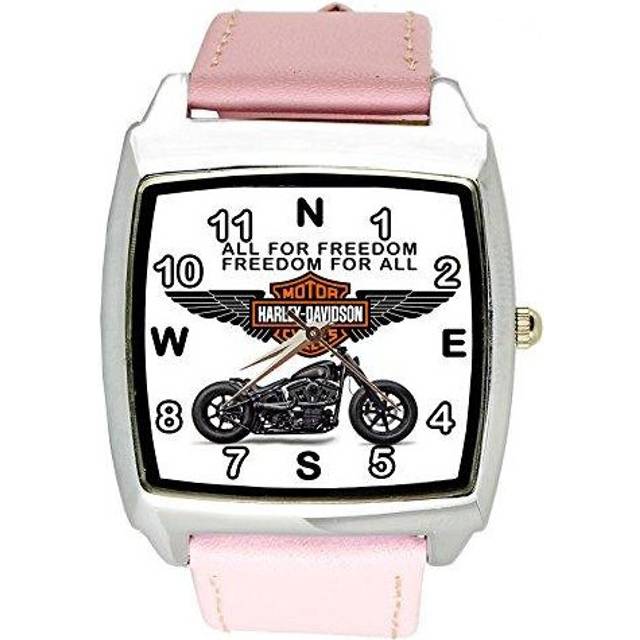 Harley Davidson Quartz Square Sport Watch Pink Band